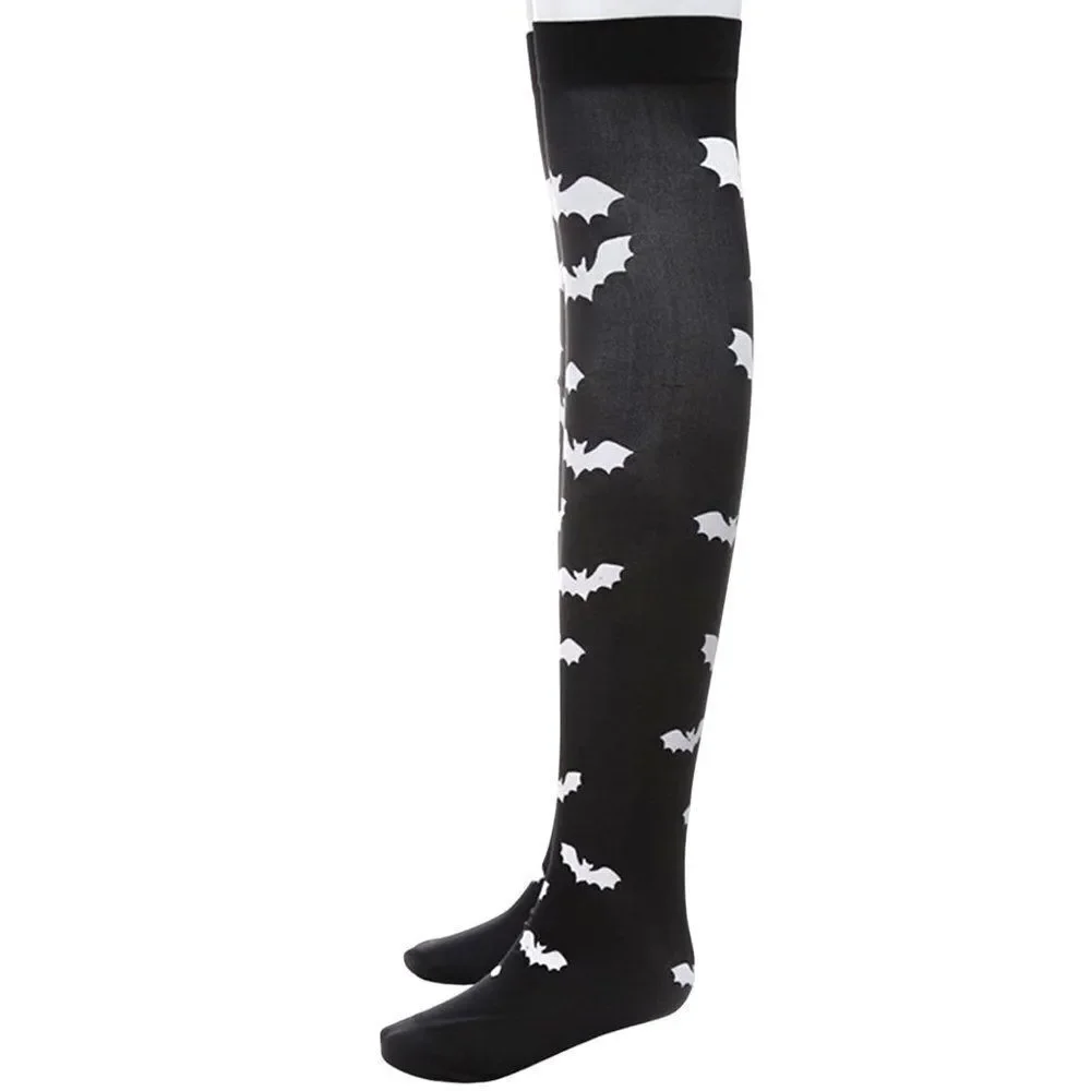 Black Batty Bats Thigh High Over Knee Stocking Socks